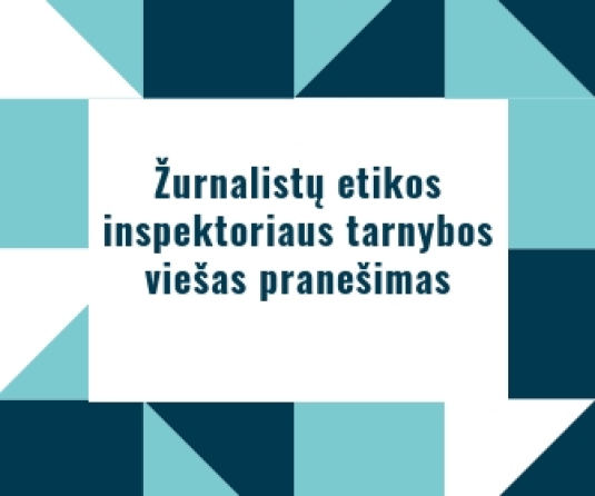 Viešas pranešimas dėl Vilniaus apygaros administracinio teismo sprendimo